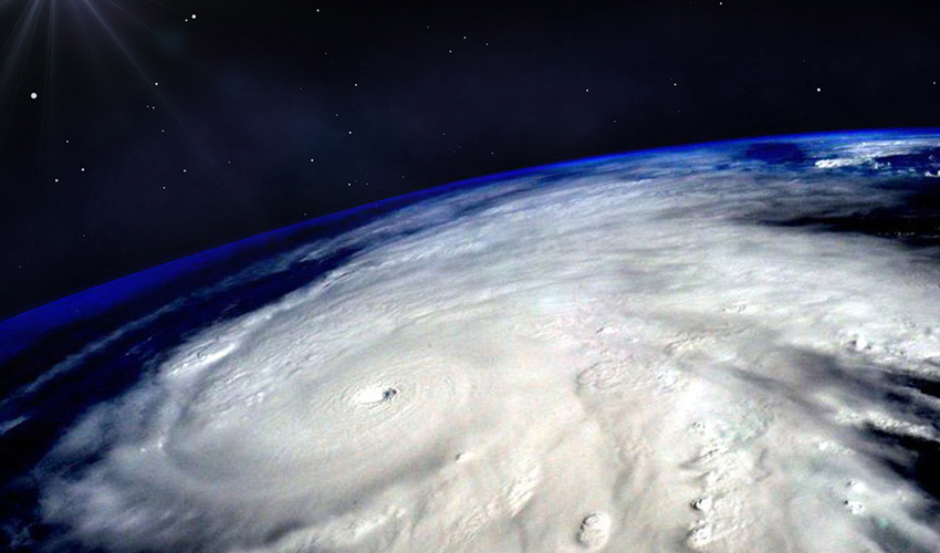 hurricane typhoon viewed from space